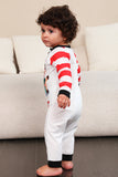 Red Stripes Snømenn Christmas Familie Pyjamas Set