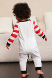 Red Stripes Snømenn Christmas Familie Pyjamas Set