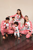Load image into Gallery viewer, Red Stripes Snømenn Christmas Familie Pyjamas Set