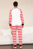 Red Stripes Snømenn Christmas Familie Pyjamas Set