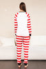 Load image into Gallery viewer, Red Stripes Snømenn Christmas Familie Pyjamas Set