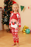 Red Deer Print Christmas Familie Matchende pyjamas Set