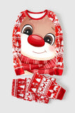 Red Deer Print Christmas Familie Matchende pyjamas Set