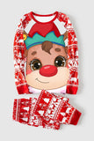 Red Deer Print Christmas Familie Matchende pyjamas Set