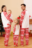 Red Deer Print Christmas Familie Matchende pyjamas Set