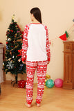 Red Deer Print Christmas Familie Matchende pyjamas Set