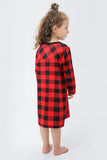 Red Plaid Christmas Family Matchende 2 stykker pyjamassett