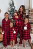 Load image into Gallery viewer, Red Plaid Christmas Family Matchende 2 stykker pyjamassett