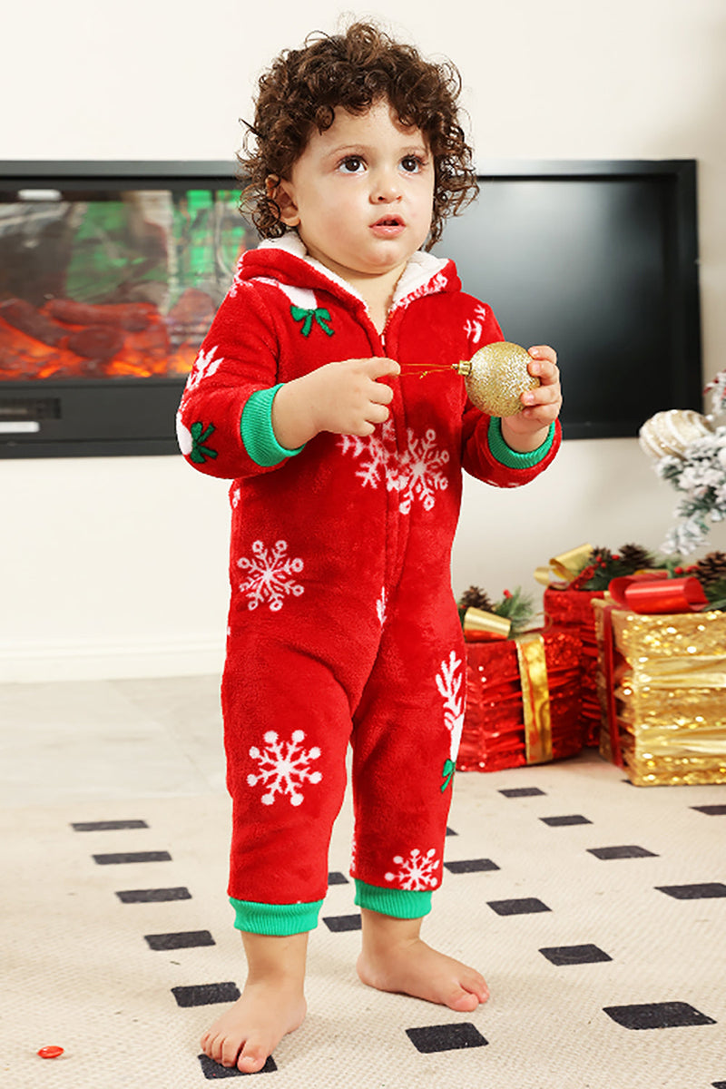 Load image into Gallery viewer, Rød flanell snøfnugg Christmas Family Pyjamas