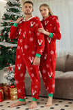 Rød flanell snøfnugg Christmas Family Pyjamas