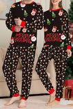 Julenissen og juletreet Black Family Matching pyjamas Set