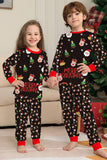 Julenissen og juletreet Black Family Matching pyjamas Set