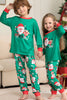 Load image into Gallery viewer, Grønn julenisse og hjort jul Familie matchende pyjamas sett