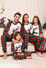 Load image into Gallery viewer, Grønn og rød grid hjort Christmas Family Matchende pyjamassett