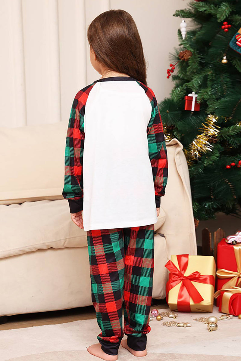 Load image into Gallery viewer, Grønn og rød grid hjort Christmas Family Matchende pyjamassett