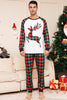 Load image into Gallery viewer, Grønn og rød grid hjort Christmas Family Matchende pyjamassett