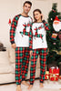 Load image into Gallery viewer, Grønn og rød grid hjort Christmas Family Matchende pyjamassett