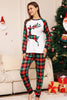 Load image into Gallery viewer, Grønn og rød grid hjort Christmas Family Matchende pyjamassett