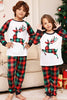Load image into Gallery viewer, Grønn og rød grid hjort Christmas Family Matchende pyjamassett