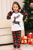 Load image into Gallery viewer, Grønn og rød grid hjort Christmas Family Matchende pyjamassett