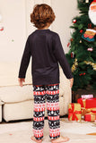 Black Deer og Snowflake Christmas Family Matchende pyjamassett