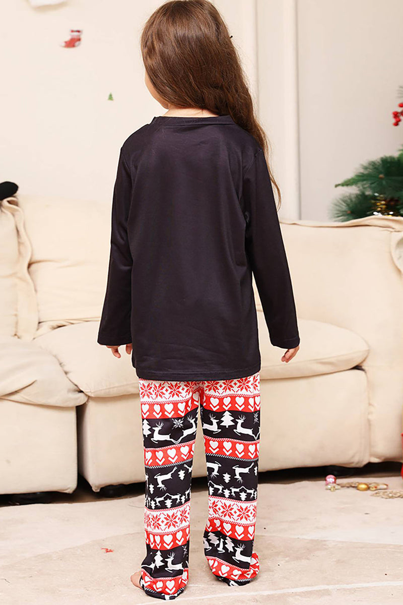 Load image into Gallery viewer, Christmas Black Deer og Snowflake Family Matchende pyjamassett