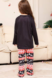 Christmas Black Deer og Snowflake Family Matchende pyjamassett