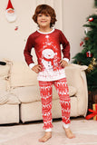 Red Snowman Christmas Family matchende pyjamassett