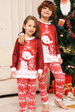 Red Snowman Christmas Family matchende pyjamassett