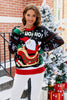 Load image into Gallery viewer, Svart Pullover Christmas Santa Claus strikkede gensere