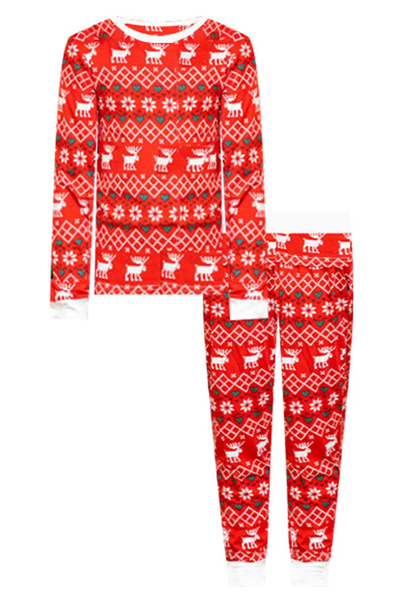 Load image into Gallery viewer, Christmas Family Matchende pyjamas Sett rød trykt pyjamas