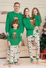 Load image into Gallery viewer, Christmas Familie Matchende pyjamas Grønn Santa Claus Print pyjamas Set