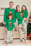 Christmas Familie Matchende pyjamas Grønn Santa Claus Print pyjamas Set