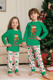 Familie Matchende pyjamas Grønn Santa Claus Print Christmas pyjamas Set