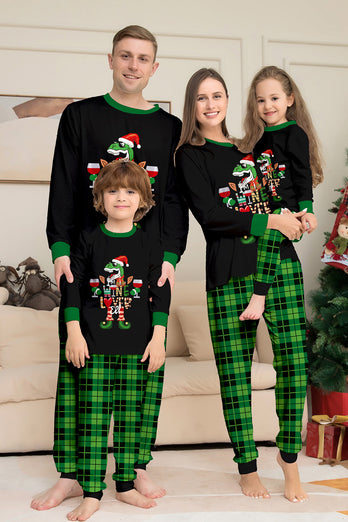 Christmas Familie Wine Lover Dinosaur Print pyjamas Set