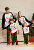 Load image into Gallery viewer, Christmas Family Black White Deer Trykt rutete pyjamassett