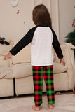 Christmas Family Black White Deer Trykt rutete pyjamassett