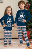 Christmas Family Matchende pyjamas Set Navy Christmas Deer pyjamas