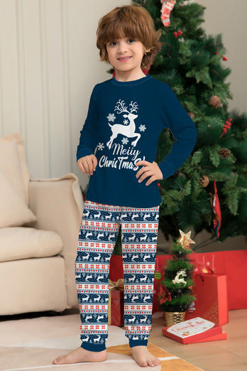 Christmas Family Matchende pyjamas Set Navy Christmas Deer pyjamas