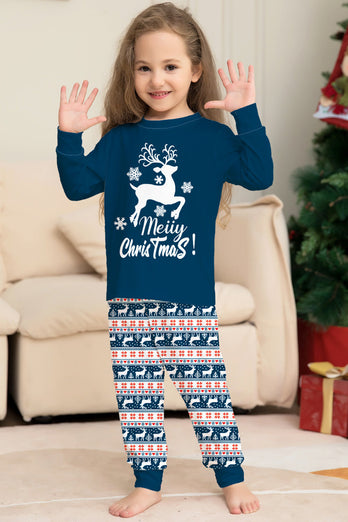 Christmas Family Matchende pyjamas Set Navy Christmas Deer pyjamas