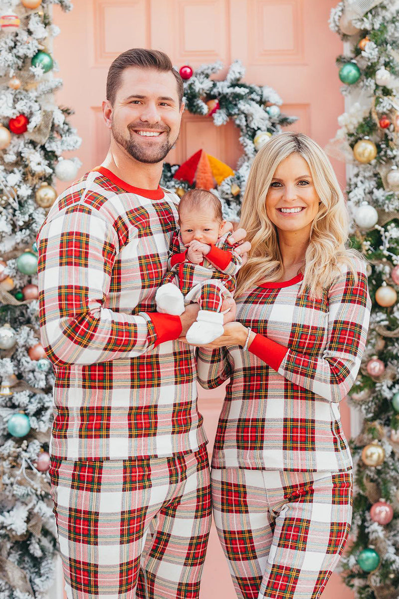 Load image into Gallery viewer, Christmas Family Matching pyjamas Set Red Plaid pyjamas