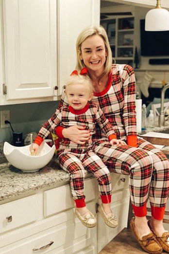 Christmas Family Matching pyjamas Set Red Plaid pyjamas