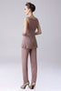 Load image into Gallery viewer, Dusty Rose 3 stk Chiffon Mother of Bride Pant Suits