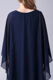 A-Line Scoop Neck Gulvlengde Chiffon Mor til bruden kjole