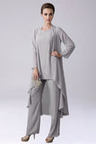 Sliver jumpsuit/buksedress skiller gulvlang chiffon mor til brudekjolen