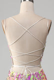 Hot Pink Sparkly Mermaid Prom kjole med Slit