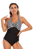 Striper Halter One Piece Badetøy