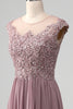 Load image into Gallery viewer, Dusk A-line Beaded Chiffon Round Neck Maxi Mor til bruden kjole