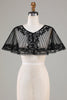 Load image into Gallery viewer, Black Beaded Glitter 1920-tallet kappe for kvinner