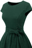 Load image into Gallery viewer, mørkegrønn vintage 1950-tallet kjole med sash